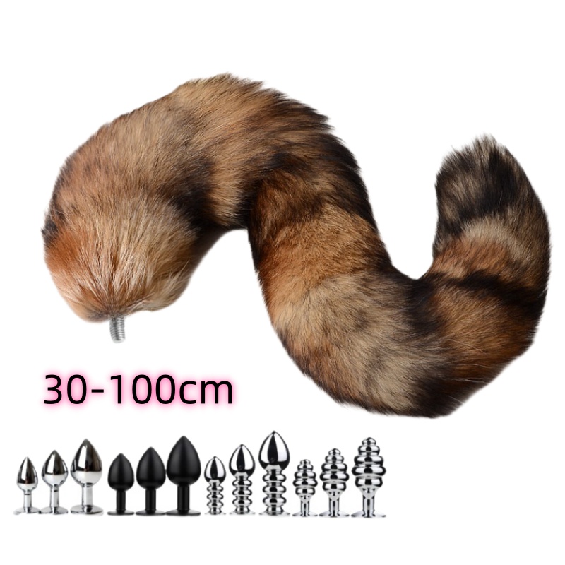 Party Games Adults Funny - 30-100cm sexy real raposas caudas com