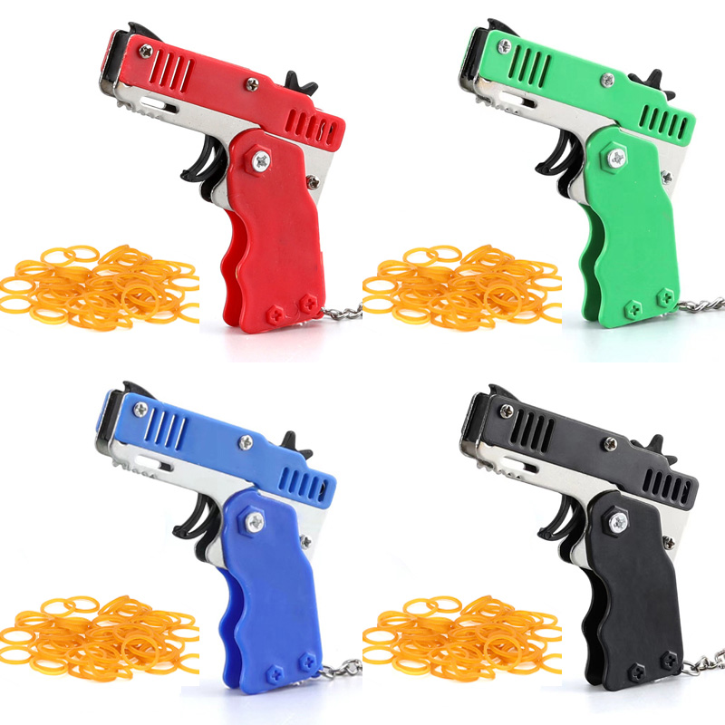 Party Games Kids Outdoor - Mini chaveiro banda de borracha arma